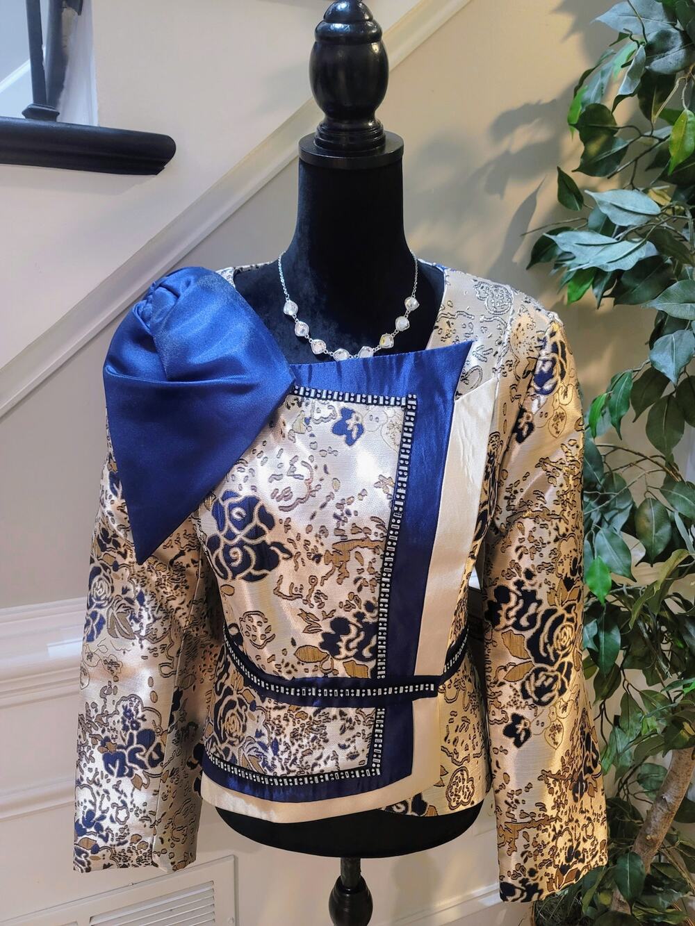 Especially Yours Dressy Jacket Women's Size 18 Multicolor Rhinestone Fully Lined